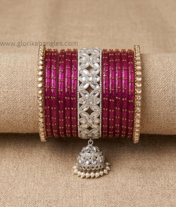Pearl Drop Kada Set